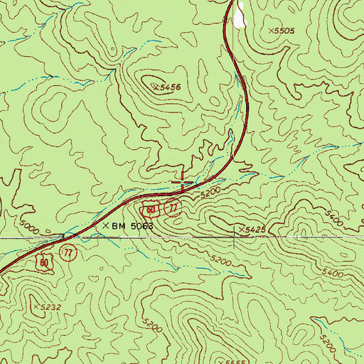 Topographic Map of Survey Spring, AZ