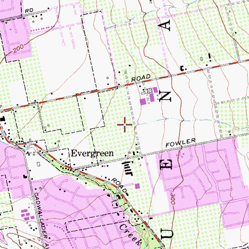 Topographic Map of Fowler Creek, CA