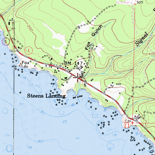 Topographic Map of Fox Gulch, CA