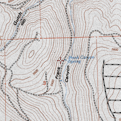 Topographic Map of Frank Canyon Spring, CA