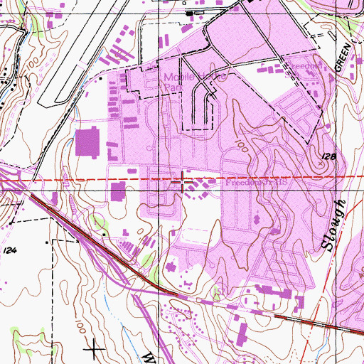 Topographic Map of Rolling Hills Middle School, CA