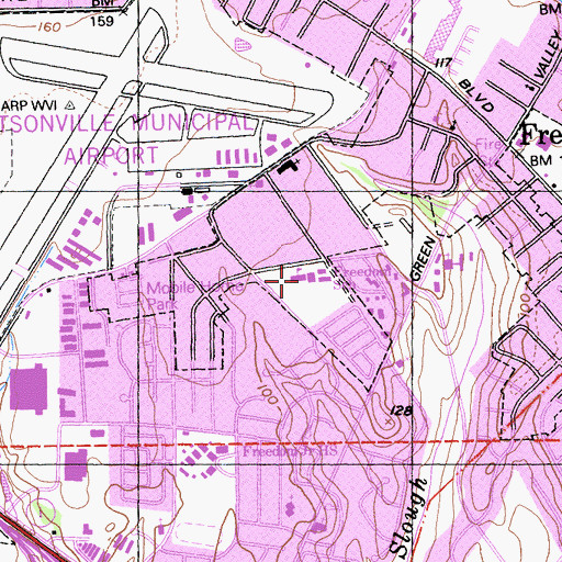Topographic Map of Freedom Elementary School, CA