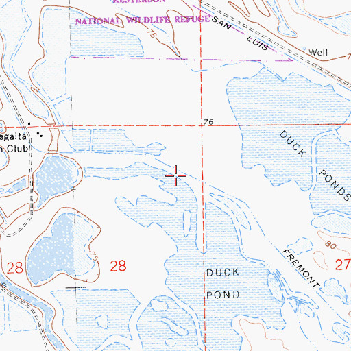 Topographic Map of Fremont Canal, CA