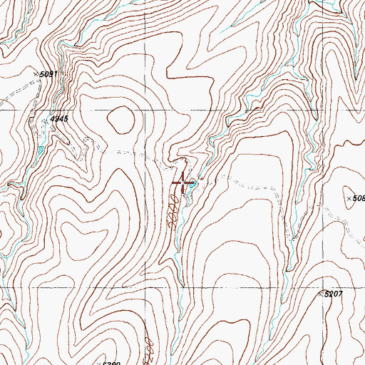 Topographic Map of Airplane Canyon Tank, AZ