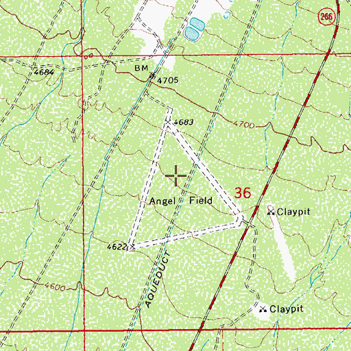 Topographic Map of Angel Field (historical), AZ