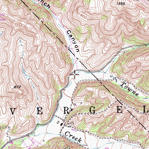 Topographic Map of French Canyon, CA