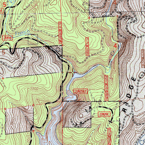 Topographic Map of French Creek, CA