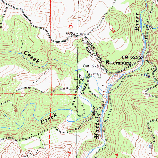 Topographic Map of French Creek, CA