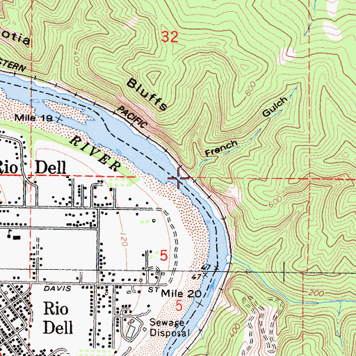 Topographic Map of French Gulch, CA