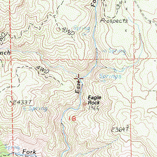 Topographic Map of Freshwater Branch, CA