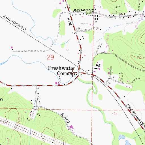 Topographic Map of Freshwater Corners, CA