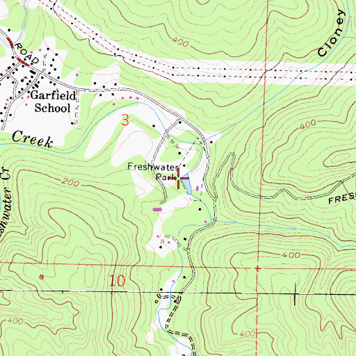 Topographic Map of Freshwater Park, CA