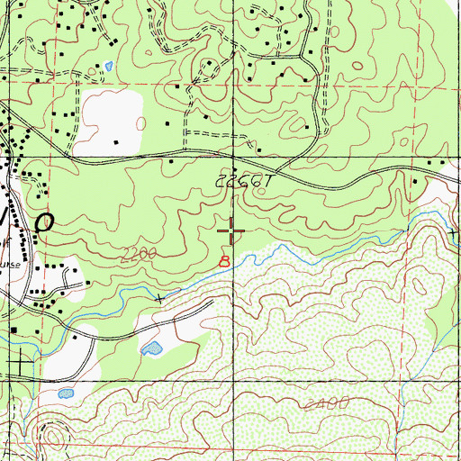 Topographic Map of Fresno Flats, CA