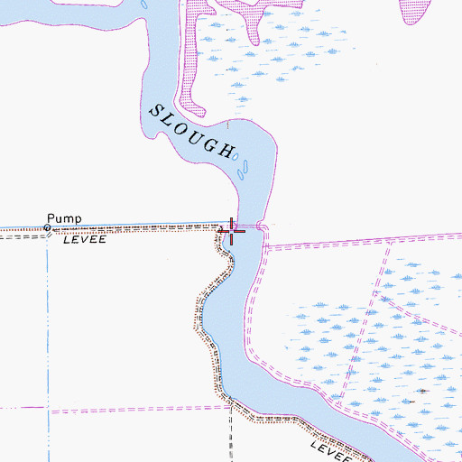 Topographic Map of Fresno Slough, CA