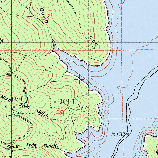 Topographic Map of Freethy Gulch, CA