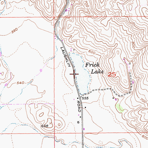 Topographic Map of Frick Lake, CA