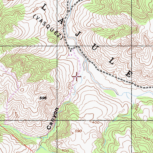 Topographic Map of Frink Canyon, CA
