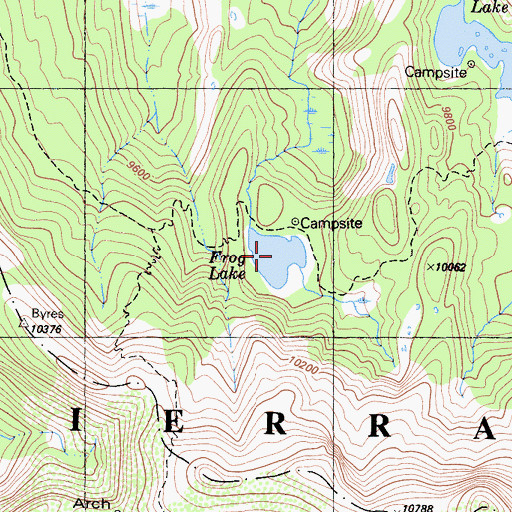 Topographic Map of Frog Lake, CA