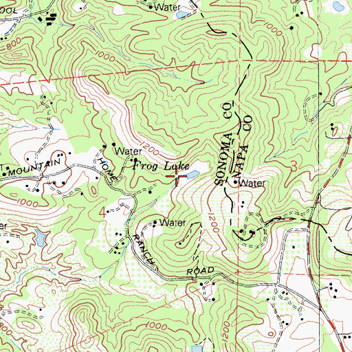 Topographic Map of Frog Lake, CA