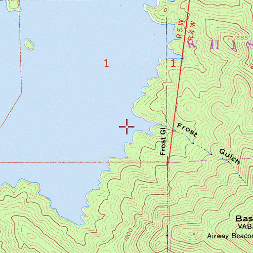 Topographic Map of Frost Gulch, CA