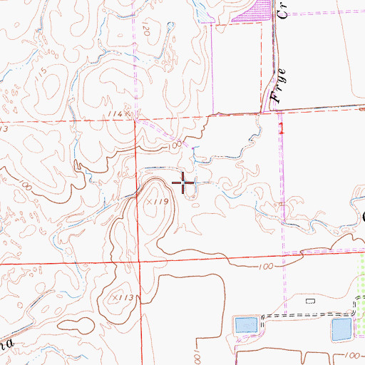 Topographic Map of Frye Creek, CA