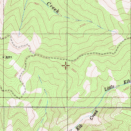 Topographic Map of Fryingpan Ridge, CA