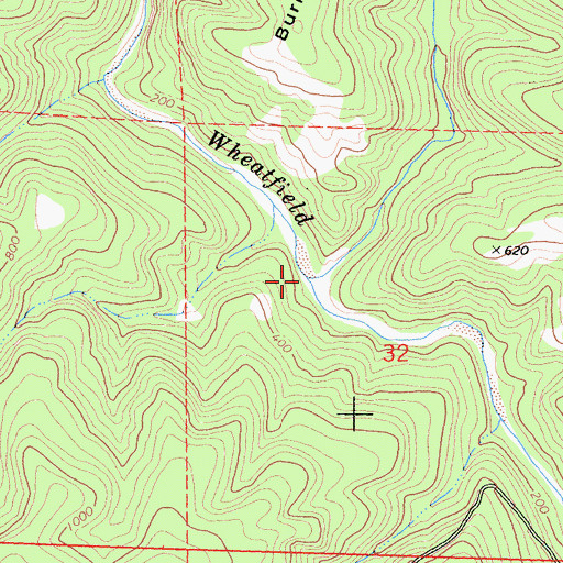 Topographic Map of Fuller Creek, CA
