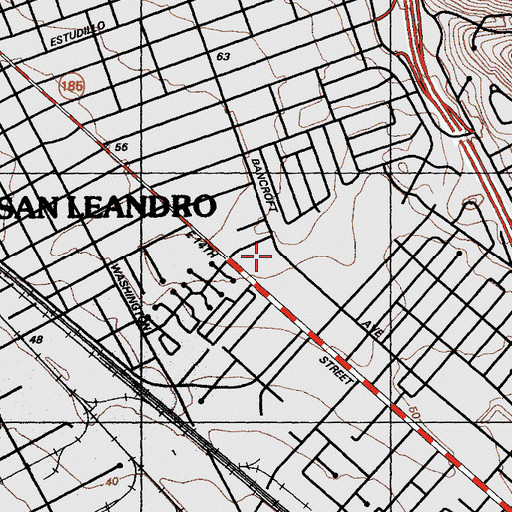 Topographic Map of East Bay Work Training Center, CA