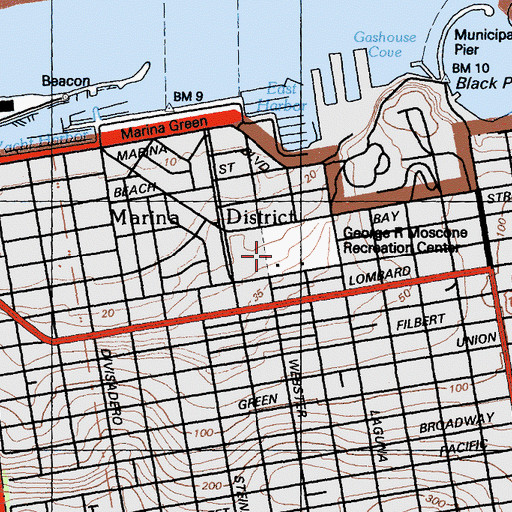 Topographic Map of Funston Playground, CA