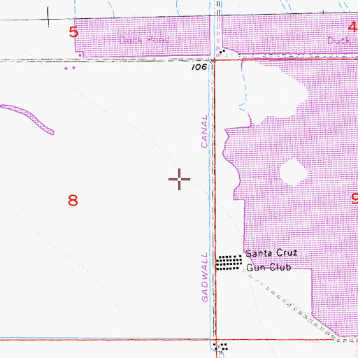 Topographic Map of Gadwall Canal, CA
