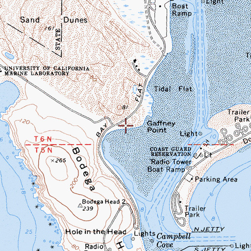 Topographic Map of Gaffney Point, CA