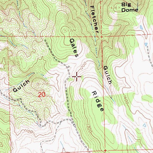 Topographic Map of Gales Ridge, CA