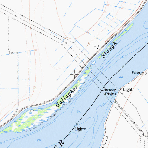 Topographic Map of Gallagher Slough, CA