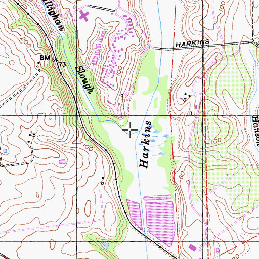 Topographic Map of Gallighan Slough, CA