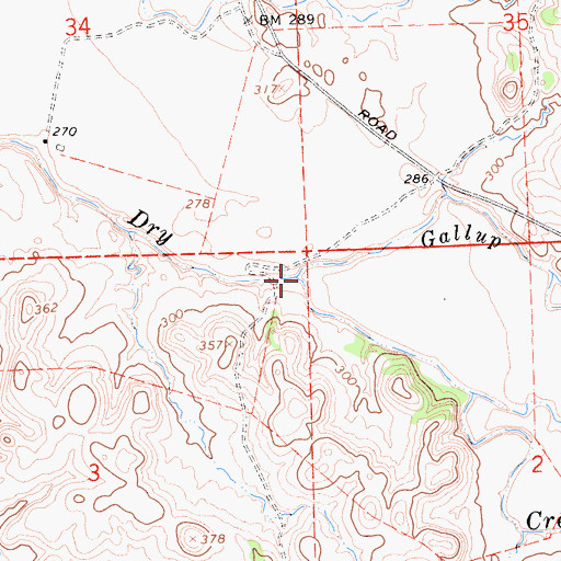 Topographic Map of Gallup Creek, CA