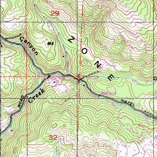 Topographic Map of Gamecock Canyon, CA