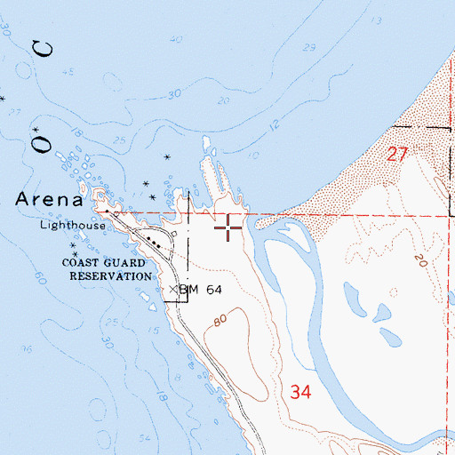 Topographic Map of Garcia River, CA