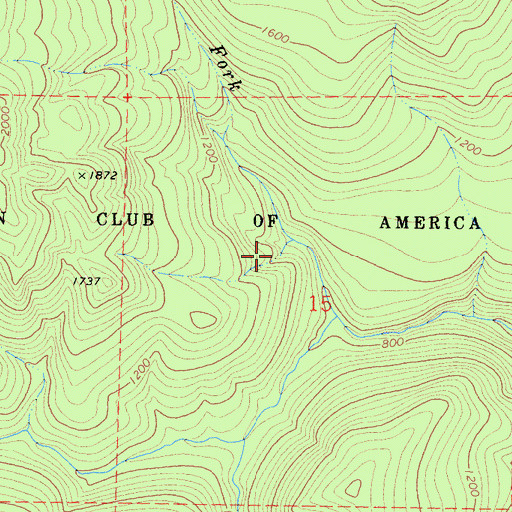 Topographic Map of Garden Club of America Grove, CA