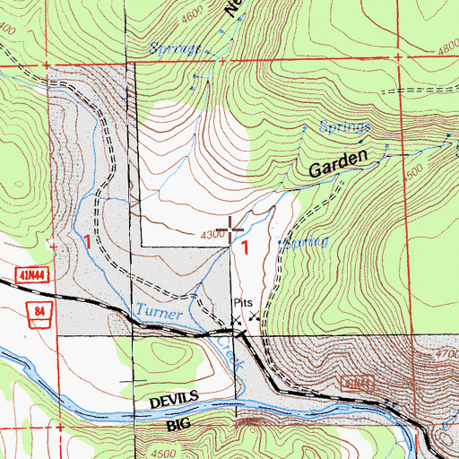 Topographic Map of Garden Gulch, CA