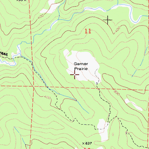 Topographic Map of Garner Prairie, CA