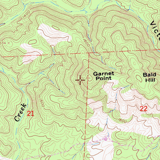 Topographic Map of Garnet Point, CA