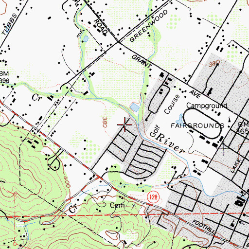 Topographic Map of Garnett Creek, CA