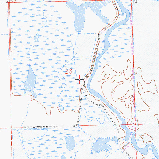 Topographic Map of Garzas Creek, CA
