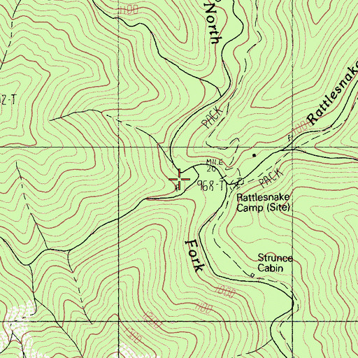 Topographic Map of Gas Creek, CA