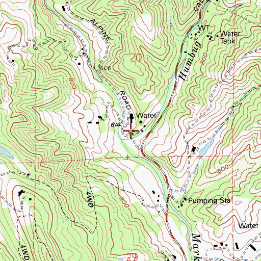 Topographic Map of Gates Canyon, CA