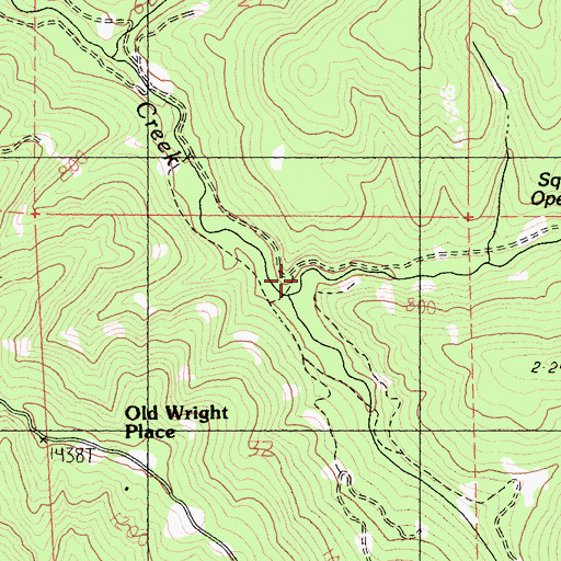 Topographic Map of Gates Creek, CA
