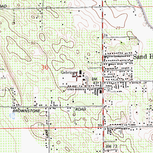Topographic Map of Gehringer Elementary School, CA