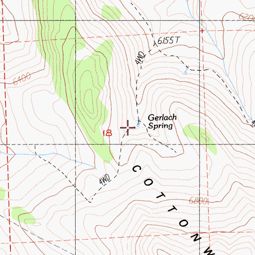 Topographic Map of Gerlach Spring, CA