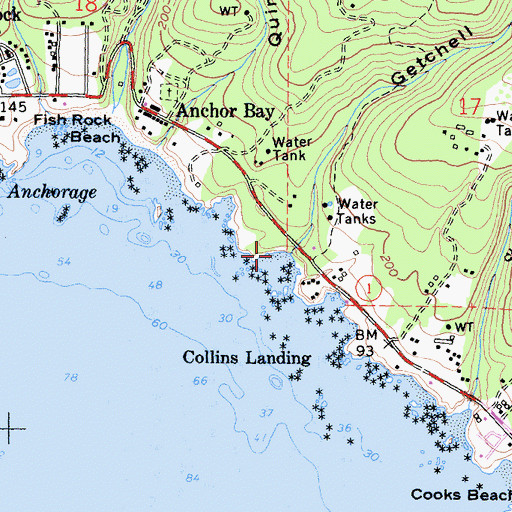 Topographic Map of Getchell Gulch, CA