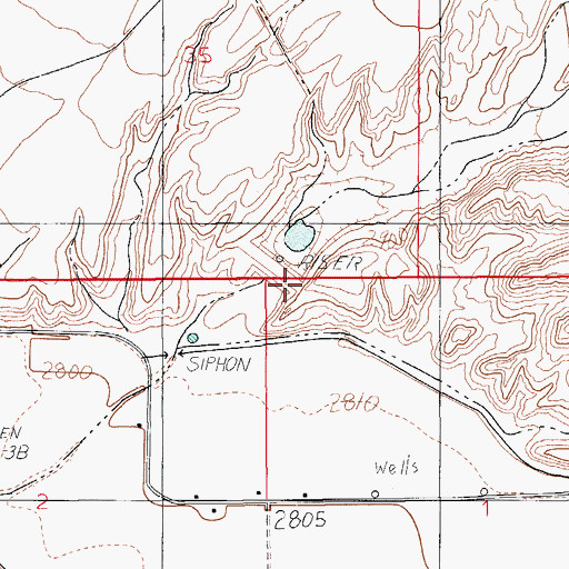 Topographic Map of Billingsley Dam, AZ